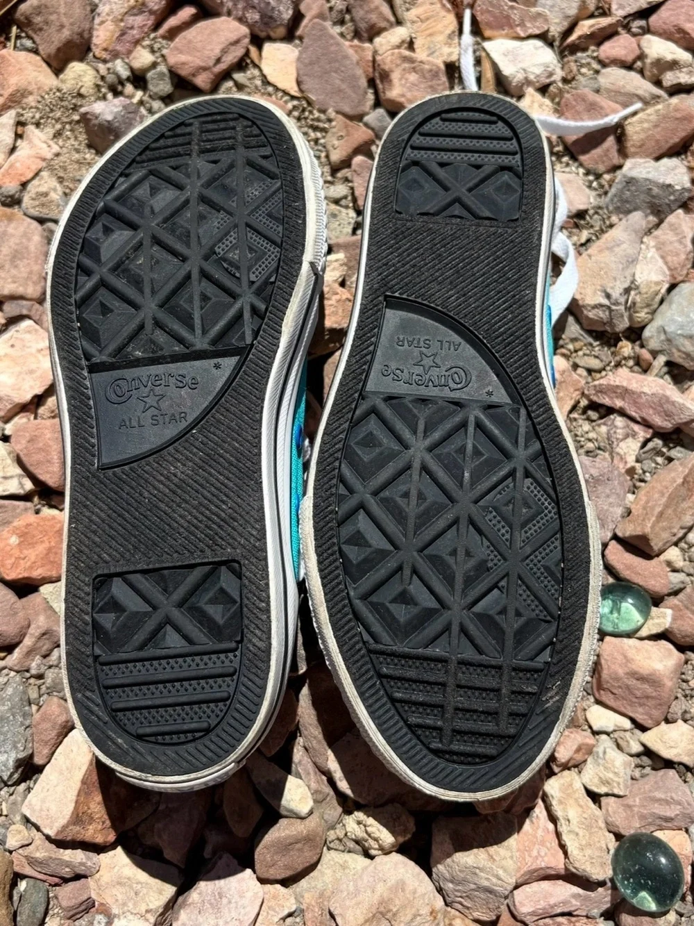 Converse All Star Aqua Blue Canvas Low Top Sneakers Youth Size 3